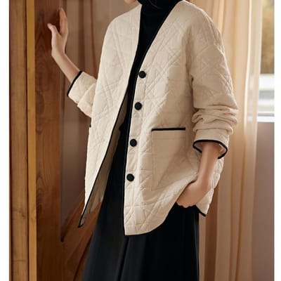 Manteau d'hiver matelassé en coton fin et simple, coloris contrasté, nouvelle version coréenne. XXL gray