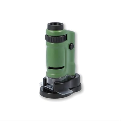 DnA® Microscoop Voor Kinderen - Verrekijker Voor Kinderen - Bresser Verrekijker - Verrekijker Speelgoed - Groen - 6cm x 4cm x 11cm