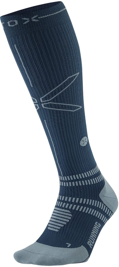 STOX Energy Socks Hardloopsokken Dames - Compressiekousen - Compressie Sokken Hardlopen - Sportsokken Blauw - Maat S: 36-38 - 1 Paar