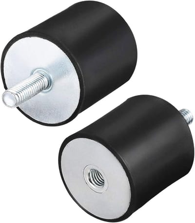 Trillingsdemper Rubber Montage - Schokdemper Motorsteun - Apparatuur Dempen - Oliebestendig Hittebestendig - 50mm x 50mm - Zwart