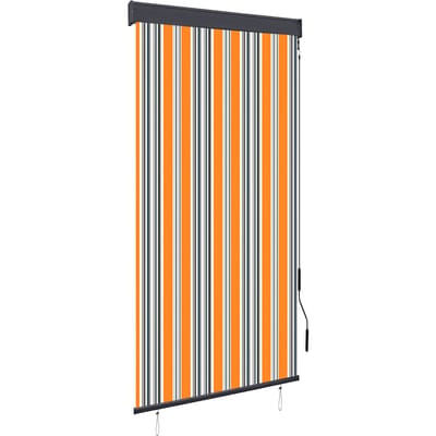 vidaXL - Rolgordijn - voor - buiten - 80x250 - cm - geel - en - blauw