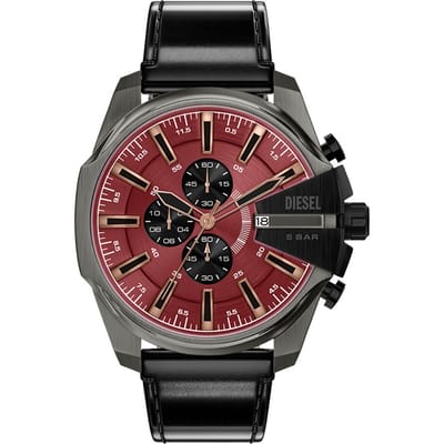 Diesel Mega Chief Slim Mannen Horloge 48 mm - Grijs