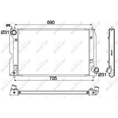 Radiator, motorkoeling NRF 53765