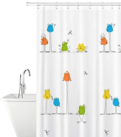 Grappig Douchegordijn met Kikkers - Waterdicht en Wasmachinebestendig 180x180 cm