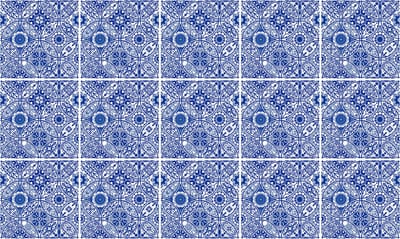 Plaktegels - Zelfklevende Tegels - 15x15 cm - Ulticool - Mandala Blauw - 15x15 cm - 15 stuks - Decoratie Sticker Tegels - Plakfolie Tegelstickers - Muurcirkel voor Binnen - Sticktiles - Badkamer - Keuken
