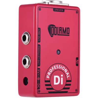 Dolamo D-7 professionnel DI Box pédale d'effet guitare avec interrupteur de levage au sol XLR Out pour électrique rouge vin