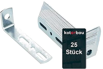 Wandbevestiging staal 75 x 25 x 15 mm met kantelbeveiliging voor meubels en kasten