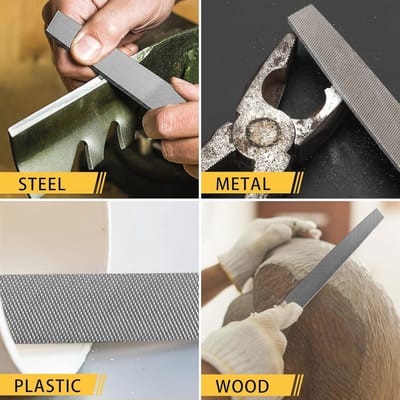 Professionele 8 inch platte metalen vijl - Koolstofstalen gereedschapsslijper voor professionals en doe-het-zelvers