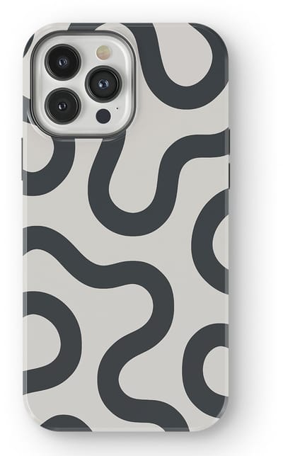 DripCase Motion Flow Tough Hoesje geschikt voor iPhone 13 Pro Max | Backcover met Mag | Trendy Design | Valbescherming | Graphite Glide