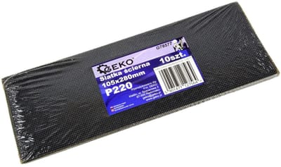 GEKO Schuurgaas - Siliconen Carbide - Waterdicht - 105x280 mm - Korrel 220 - 10 stuks