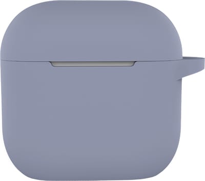 Hoesje - Geschikt voor Apple AirPods 4 - met Clip - Siliconen Hoes - Silicone Case Cover - Lila