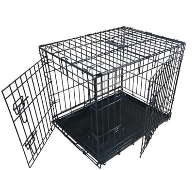 Swiphi® Hondenbench - Opvouwbare Kooi - Hok voor Honden - 61x45x50cm - Zwart