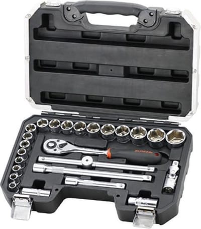 Fixman professionele 25 delige doppenset 1/2 " in trendy koffer B4025