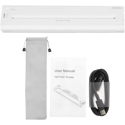 Imprimante de pochoir de transfert de tatouage sans fil, imprimante de tatouage Portable et Rechargeable, transfert de tatouage blanc