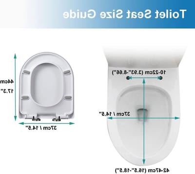 WC-bril D-vorm - Toiletbril Zitting - Badkamer Vernieuwen - Ureum-formaldehyde materiaal - 420-470 mm - Wit