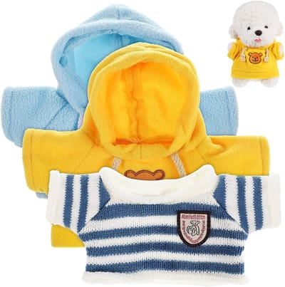 Kledingset Knuffels - Trui Outfit Set - Speelgoed Aankleden - Rekbaar Garen Materiaal - 25x22.5x1cm - Diverse Kleuren