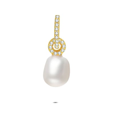 Twice As Nice Hanger in 18kt verguld zilver, parel Goudkleurig 00