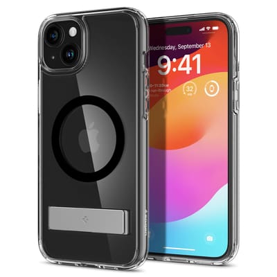 Ultra Hybrid S MagSafe Hoesje met Standaard voor iPhone 15 Plus Zwart