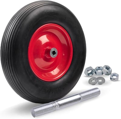 Lekvrij Kruiwagenwiel Massief Rubber 4.80/4.00-8 Universele Maat Tot 200 kg
