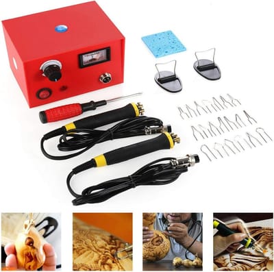 Houtbrandmachine - Ambachtsgereedschap - Houtbewerking - Multifunctioneel - Complete set - Zwart