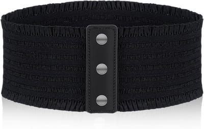 Brede elastische tailleband voor dames, comfortabele riem voor jurken, veelzijdige brede tailleband met kliksluiting