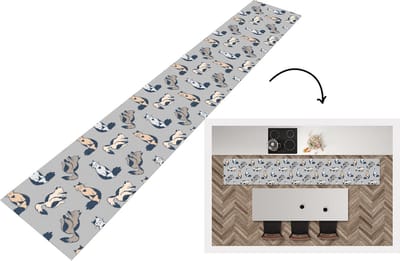 Keukenloper - Loper keuken - Patroon - Kat - Hart - 300x50 cm - Keukenloper vinyl
