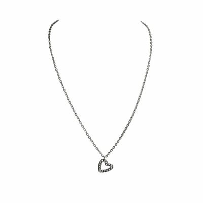 FlowJewels - ketting - stainless steel - zilver kleurig - hart - handgemaakt - valentijn tip