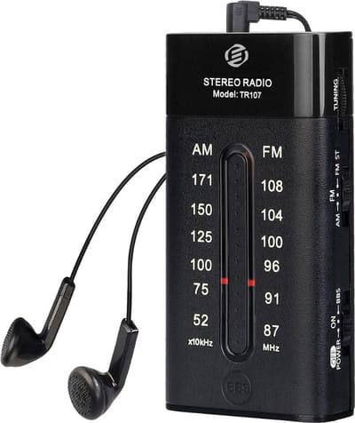 Equivera Transistor Radio - Transistor Radio op Batterijen - Draagbare Radio - Kleine Radio - Draagbare Radio op Batterijen - Transistorradio - Noodradio - Radio voor Rampen - Radio op Batterijen