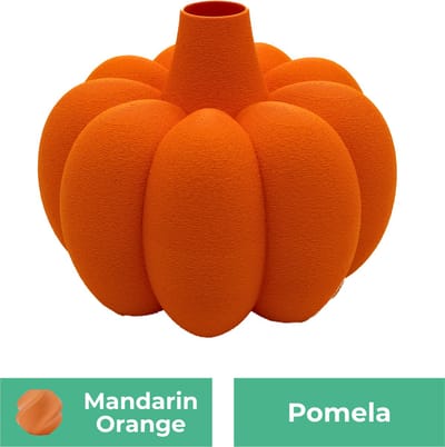 Pomela organische vaas – Decoratieve vaas - Oranje - 3d geprinte vaas – geschikt voor droogbloemen - :hoogte: