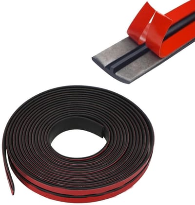 Dailygoods- Rubber Seal T-vormig - Auto Deur/Window Seal - Geluidsisolatie - Waterdicht - Zelfklevend - Hoogwaardige Rubber Materialen - Deurrubber