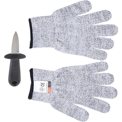 Oestermes Niveau 5 Bescherming Slijtage?Bestand tegen corrosie?Bestand tegen Oestermes-set voor gray