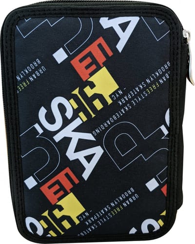 No Fear Etui Skate Junior 20 Cm Polyester Zwart 27-delig