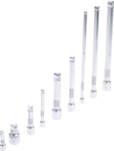 Verlengstukken set - Verlengstuk dopsleutel - 9 delig 1/4" - 3/8" - 1/2" BGS 2253