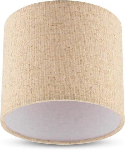 Ronde Lampenkap - Taupe - 14 cm Diameter - Hoogwaardig Linnen - Vervangende Lampenkap voor E27-fitting