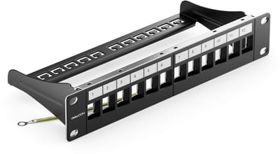 Patchpanel Modulair - Netwerk Paneel - Netwerk Installatie - 24 Poorts - 19 Inch - Lichtgrijs