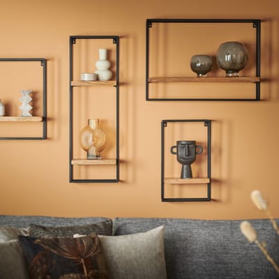 Wandrek Bemmel - Hout - Naturel - 50x50x20 cm (BxHxD)