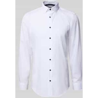 slim fit zakelijk hemd met kentkraag