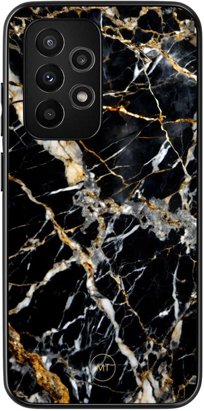Hoesje geschikt voor Samsung Galaxy A53 - Black marble elegance - TPU Hard Case Backcover - Zwart - Mooie Telefoonhoesjes