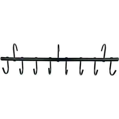 York Stalen Hanger met 8 Draaihaken - Zwart