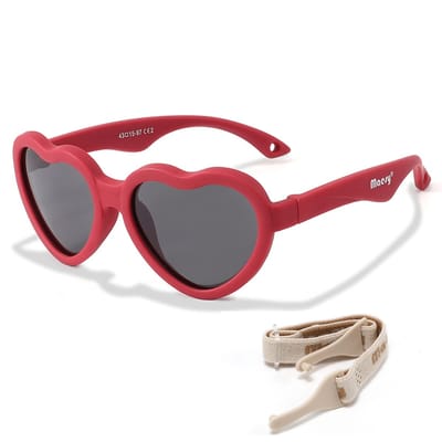 Maesy Baby Zonnebril Maes - 0 t/m 2 Jaar - Elastiek - Flexibel - UV400 Bescherming Hart - Rood
