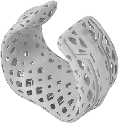 Anti-Slip Ronde Polssteun voor Muis en Toetsenbord – 3D Geprint Polskussen – Ergonomische Polsondersteuning voor Gaming, Thuiswerk en Kantoor - Grijs