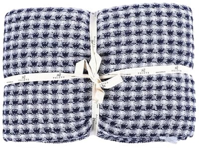 Dubbele Sprei 200 x 230 cm - Petroleumblauw, Lichte Zomerdeken en Wafellook Plaid voor Bank
