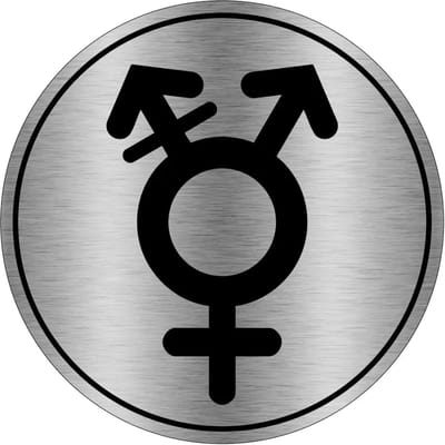 Genderneutrale WC bordje - gecoat brushed aluminium | 10 cm