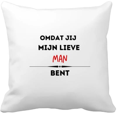 Akyol - omdat jij mijn lieve man bent Kussen hoes - Vriend/vriendin - de liefste man - valentijnsdag - verjaardag - cadeautje voor vriendje - kado - geschenk - 40 bij 40 cm