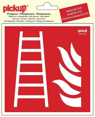 Pickup Pictogram 15x15 cm - Brandladder - conform ISO 7010