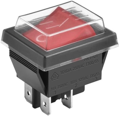 Dailygoody - On-Off Schakelaar - Rocker Switch - Waterdicht - Rood