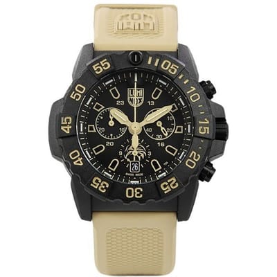 Luminox Navy Seal Foundation Chronograaf Zwarte Wijzerplaat Kwarts Duikershorloge XS.3590.NSF.SET 200M Herenhorloge Met Extra Band zwart