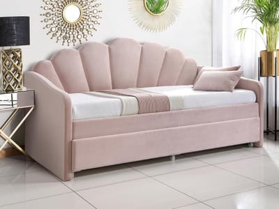 Vente-unique Bedbankje fluweel roze 90 x 190 cm ELUSIA