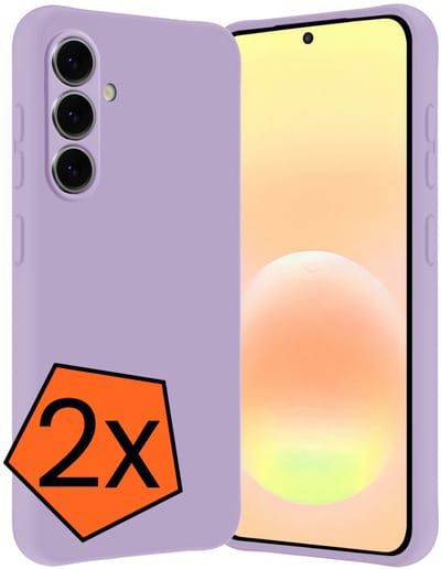 Hoes - 2 Stuks - Geschikt voor Samsung Galaxy A57 - Sterk & Shockproof - Case Siliconen - Back Cover - Telefoon Hoes - Lila