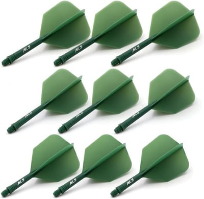 Geïntegreerde dart shafts en flights - 3 sets, 21mm/28mm/33mm